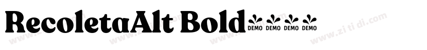 RecoletaAlt Bold字体转换